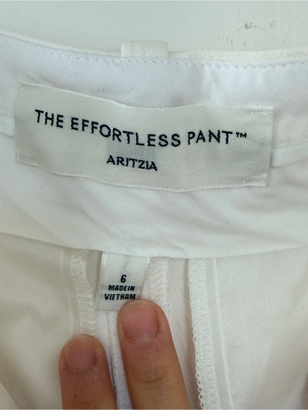 Aritzia White Effortless Pant - Picture 3 of 3